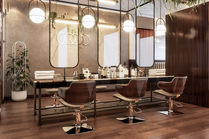 美發(fā)店面又長(zhǎng)又窄，要怎么裝修設(shè)計(jì)？